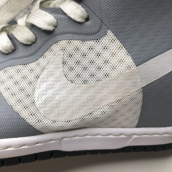 RARE Nike Dunk Sky Hi 2.0 Grey White Mesh Hidden Wedge Lace-up Sneaker Shoes - Picture 10 of 16